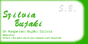 szilvia bujaki business card