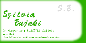 szilvia bujaki business card